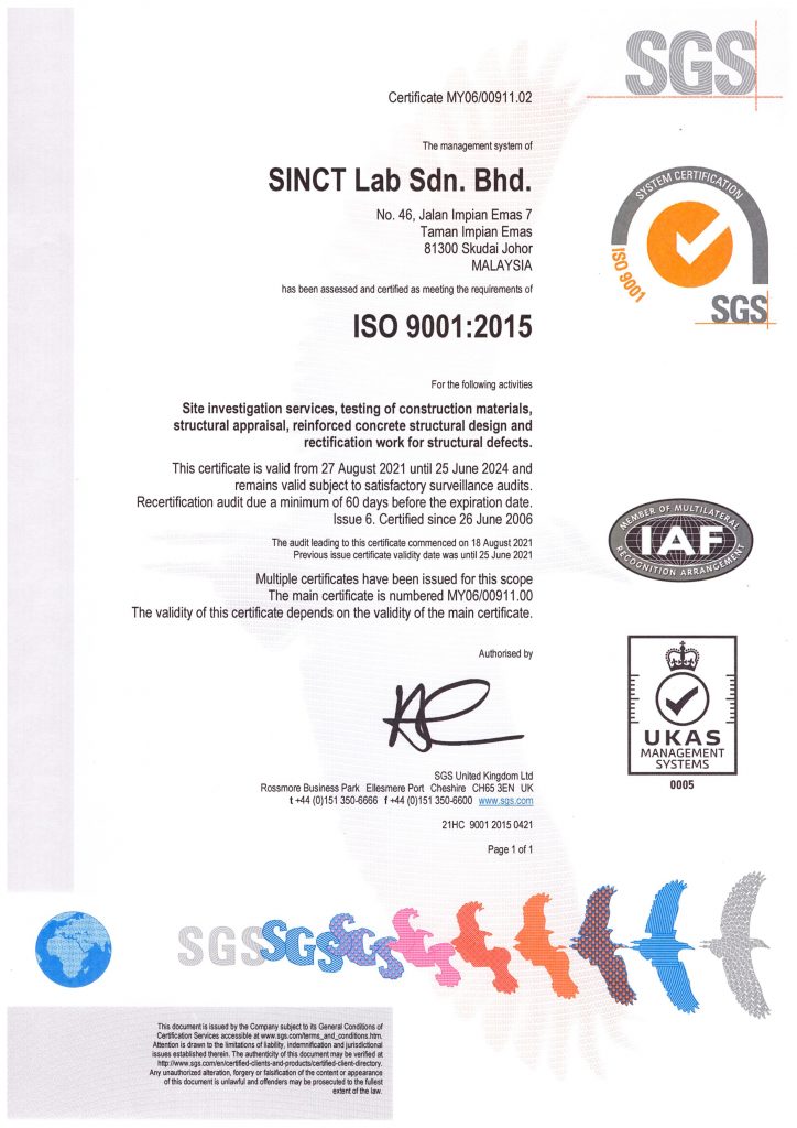 Sinct-Lab Sdn Bhd | We Care About Concrete |